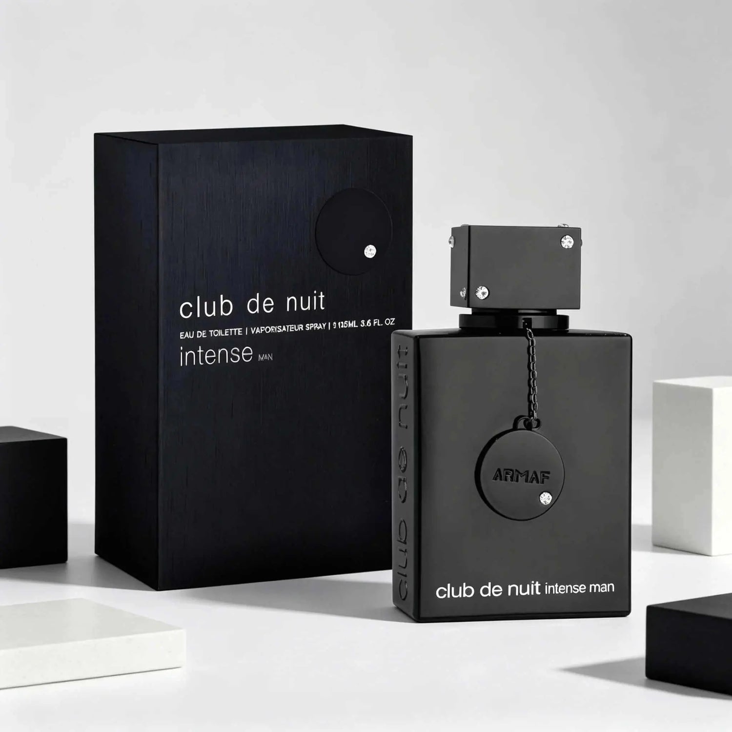Armaf Club de Nuit Intense Man EDT Perfume For Men Crisp Bergamot Citrus Pine Woody Smoky Aroma Long Lasting Matte Black Square Bottle With Diamond-studded Cap Night Party Dating Present Khamik Shop Online