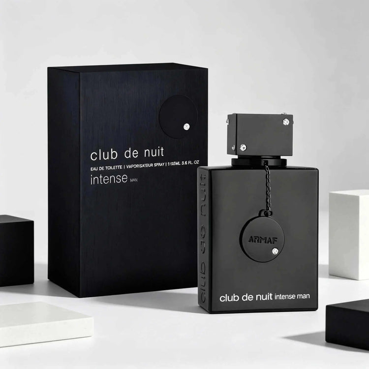 Armaf Club de Nuit Intense Man EDT Perfume For Men Crisp Bergamot Citrus Pine Woody Smoky Aroma Long Lasting Matte Black Square Bottle With Diamond-studded Cap Night Party Dating Present Khamik Shop Online