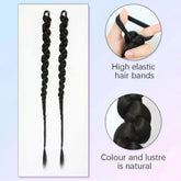 1/2PCS Hair Extension Braided Ponytail Fashion Long Twist Braided Ponytail Synthetic Extension Hair Accessories Hip Hop Y2K Girl Khamik Shop Online