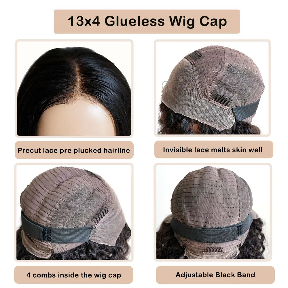 New Trend Lagos Hairline Body Wave 250% Natural Black Color 13x4 Lace Frontal Glueless Wigs Human Hair Pre Plucked Woman Wigs Khamik Shop Online