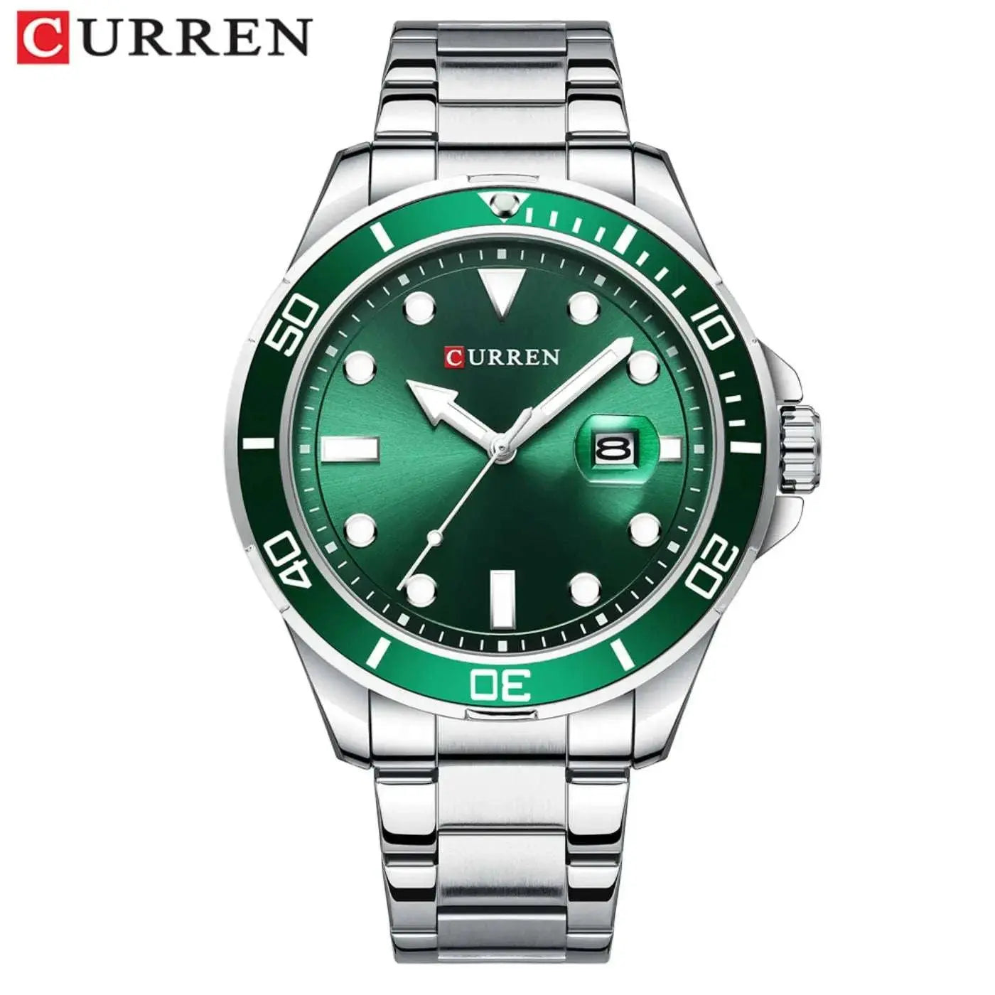 CURREN New Green Water Ghost Series Brand High-end Luxury Watches Automatic Watch Men All Steel Waterproof Quartz Watch Gifts Khamik Shop Online