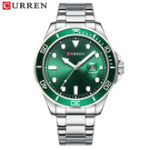 CURREN New Green Water Ghost Series Brand High-end Luxury Watches Automatic Watch Men All Steel Waterproof Quartz Watch Gifts Khamik Shop Online