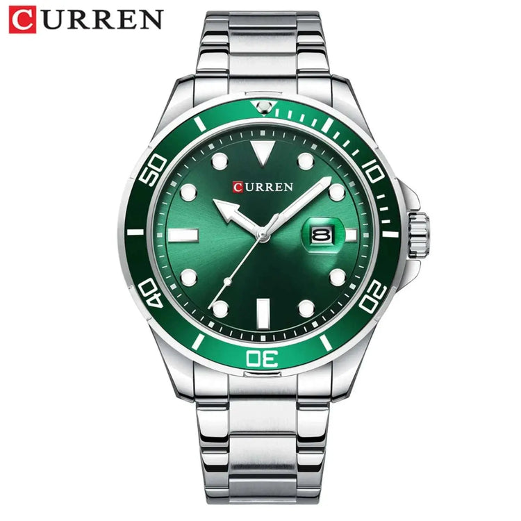 CURREN New Green Water Ghost Series Brand High-end Luxury Watches Automatic Watch Men All Steel Waterproof Quartz Watch Gifts Khamik Shop Online