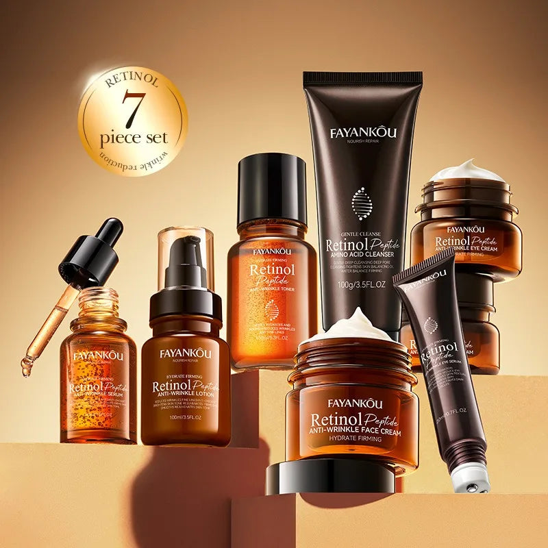 Retinol Peptide Skin Care Set Deeply nourishes and repairs Reduces wrinkles and fine lines Lightens dark circles pigmentation Khamik Shop Online
