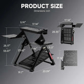 GTPLAYER Flight & Racing Simulator Stand, Foldable Gaming Cockpit Compatible with Logitech, Thrustmaster, PXN Wheels & Flight Joysticks, Black Khamik Shop Online