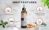 Carrot Hair Growth Oil - 2oz Scalp Stimulator with Herbs, Biotin & Taupe Snowdrop