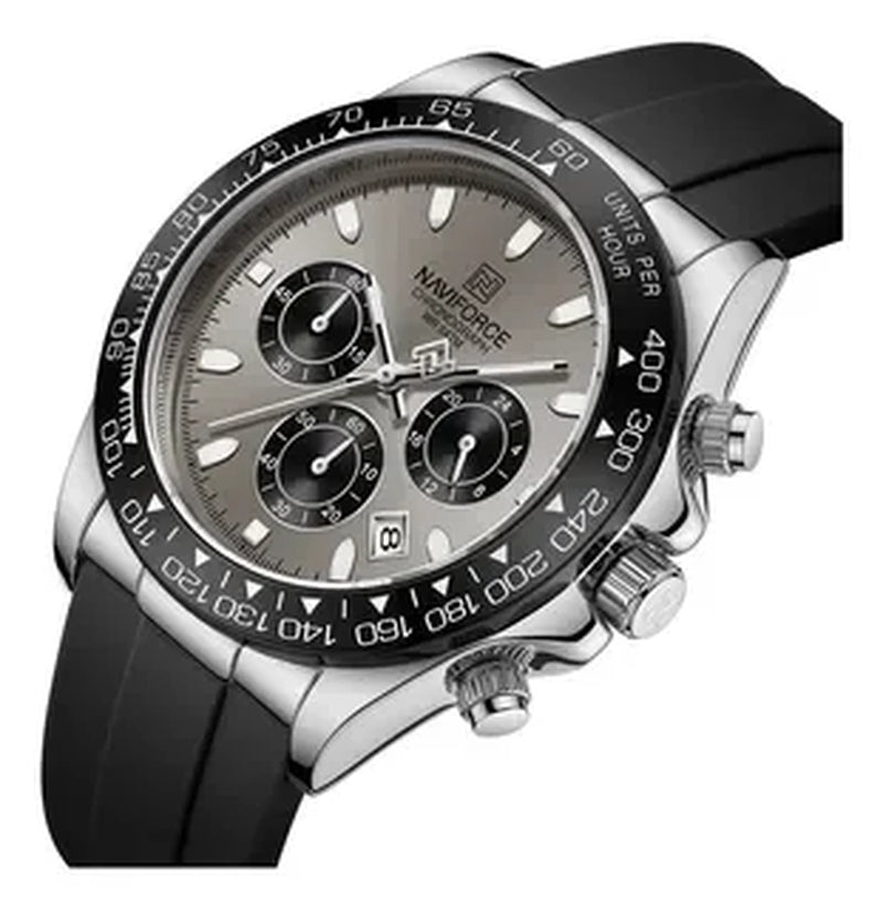 Casual Men'S Watch Waterproof Sports Quartz Clock Silicone Strap Chronograph Luminous Wristwatches Relogio Masculino