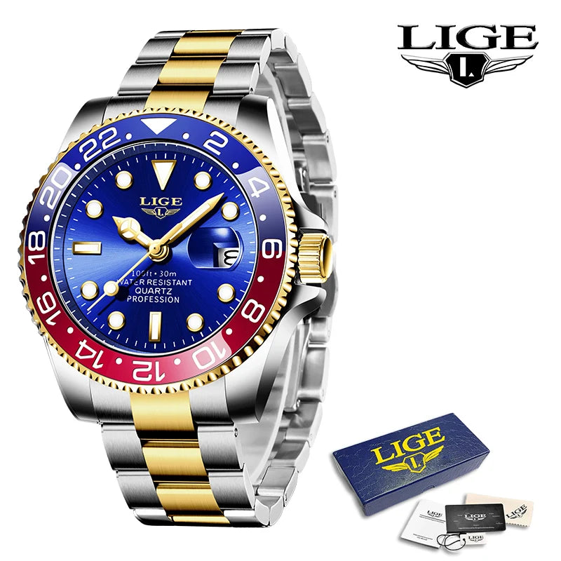 Fashion Quartz Watch for Men Date Clock Sports Waterproof Watches Men Luminous Wrist Watch Luxury Relogio Masculino +Box