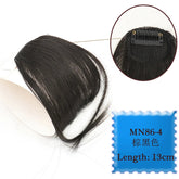 Synthetic Hair Clip In Bangs Brown Colored Invisible Front Fringes Clip in Hair Air Bangs Natural Black Fake Hair Bangs For Girl Khamik Shop Online