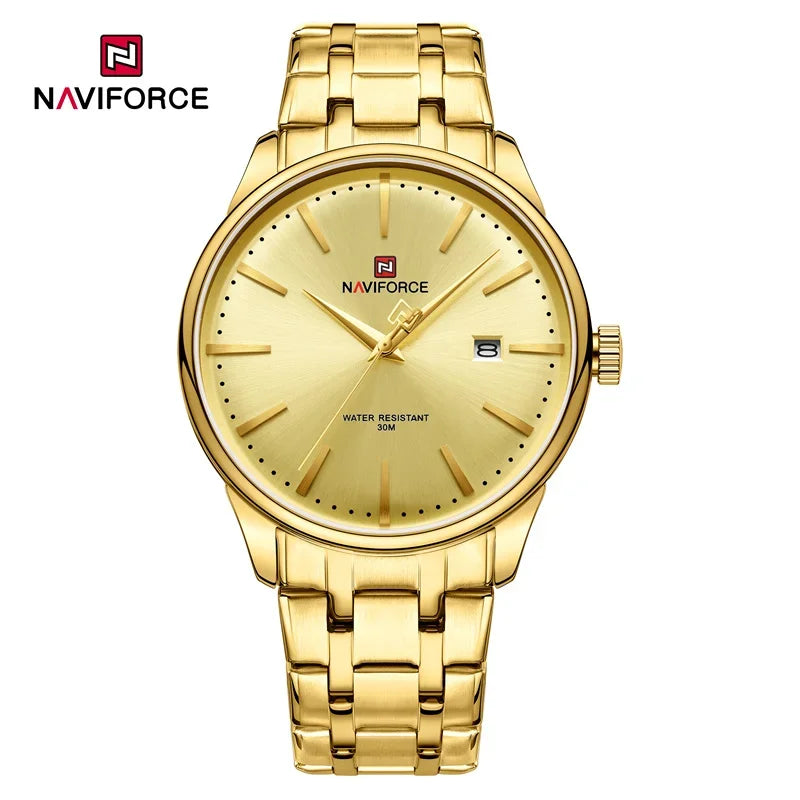 Luxury Men'S Calendar Watches Waterproof Fashion Business Stainless Steel Strap Quartz Wristwatches Relogio Masculino