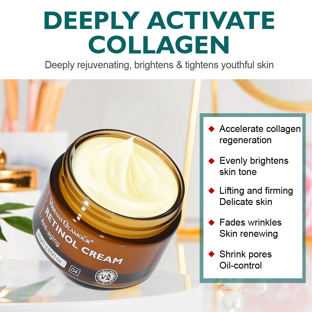 Retinol Facial Cream Anti-aging Removal Wrinkle Fine Lines Repair Skin Barrier Whitening Brightening Moisturizing Face Cream Khamik Shop Online