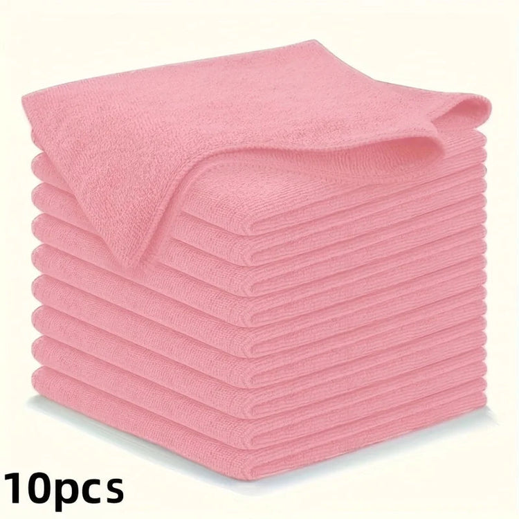 1-50Pcs Light Pink Microfiber Kitchen Towels Super Absorbent Soft Durable Cleaning Cloths Glass Countertops Pans Bowls Faucets Khamik Shop Online