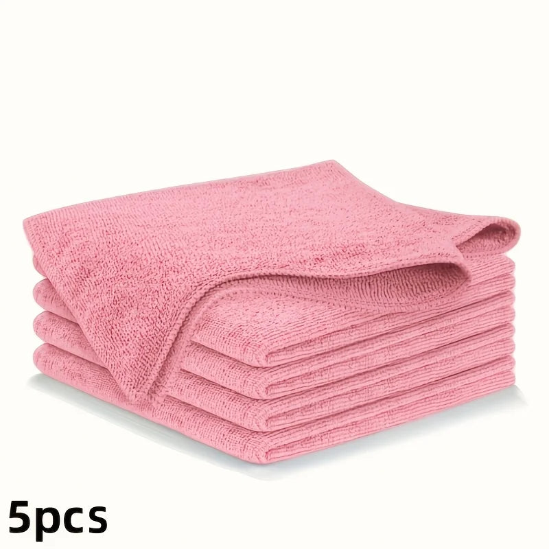 1-50Pcs Light Pink Microfiber Kitchen Towels Super Absorbent Soft Durable Cleaning Cloths Glass Countertops Pans Bowls Faucets Khamik Shop Online