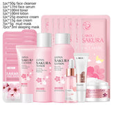 Japan Sakura Facial Cleaner Korean Face Serum Exfoliating Peeling Gel Moisturize Toner Eye Cream Sunscreen Cosmetic SkinCare Set Khamik Shop Online
