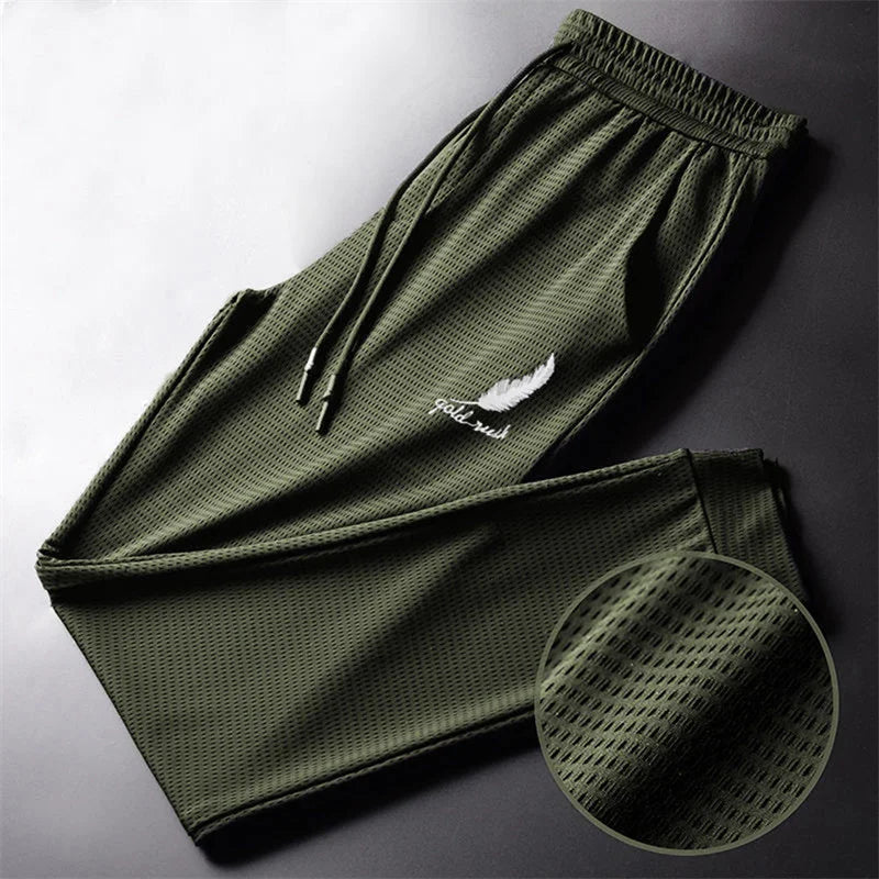 Men Fashion Quick Dry Pants Lightweight Hiking Jogging Running Trousers Breathable Workout Gym Ankle Tied Athletic Pants Khamik Shop Online