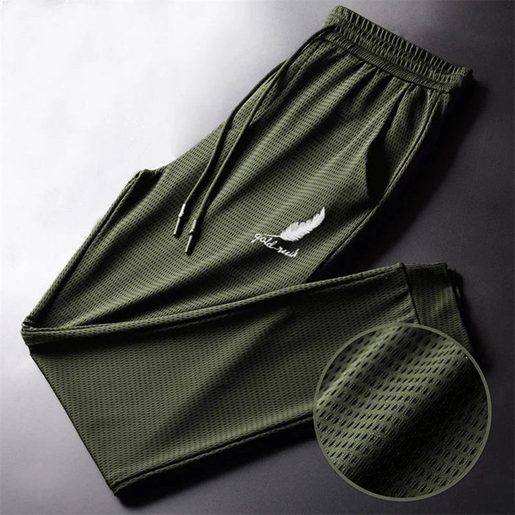 Men Fashion Quick Dry Pants Lightweight Hiking Jogging Running Trousers Breathable Workout Gym Ankle Tied Athletic Pants Khamik Shop Online