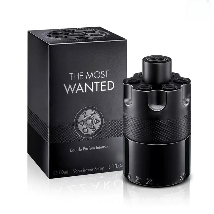 Azzaro The Most Wanted Eau de Parfum Intense, Black-gold Gun Design, Tobacco Amber Woody Fragrance, Maximum Longevity Seductive Scent, Luxury Mens Cologne for Date Night Khamik Shop Online