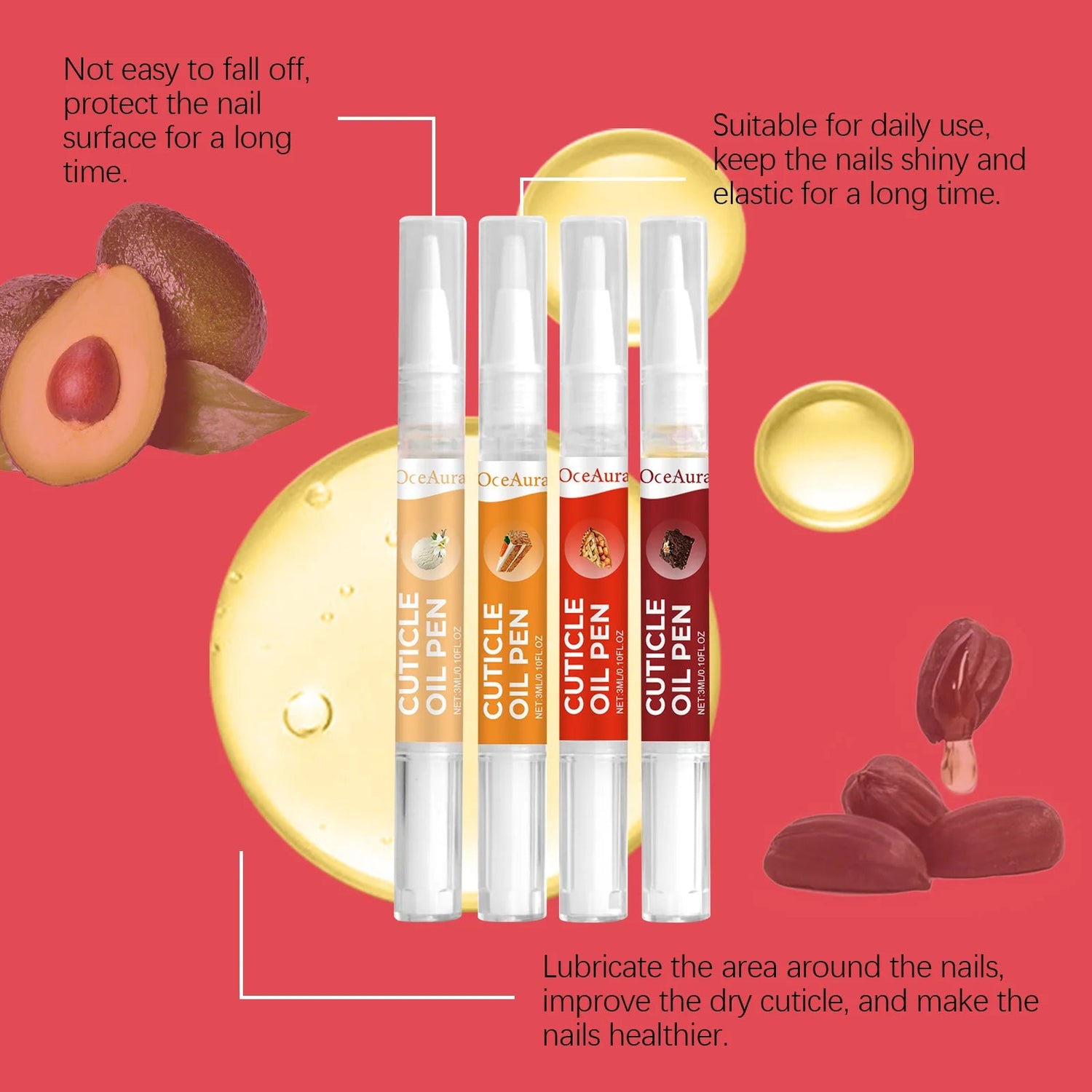 Oceaura Nail Cuticle Care Oil Pen Set Prevent Agnail Nutrition Dry Repairing Damaged Treatment Finger Nail Nourishing Oils Kits Khamik Shop Online