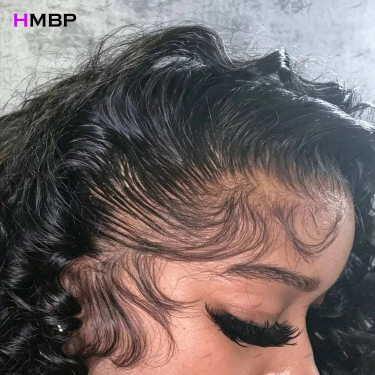 Glueless Wig Pre Plucked Hairline Loose Deep Wave 9x6/13x4 HD Lace Frontal Wig 400 Density Deep Water Wave Curly Human Hair Wig Khamik Shop Online