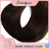 Lovelysee 3/4 Half Wig Human Hair With Clip in Hair Extensions Silky Straight Remy Hair Brown Color Soft 150% 180% Wig For Women Khamik Shop Online