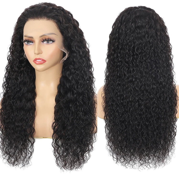 100% Human Hair Water Wave 13X6 Lace Front Wigs Pre Plucked 200 Density Deep Part Curly Wig For Woman 5X5 Wavy HD Closure Wig 32 Khamik Shop Online