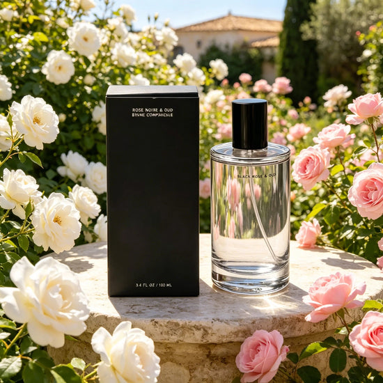 Black Rose & Oud Unisex Eau de Parfum Dark Elegant Floral Oud Woody Scent Minimalist Clear Cylinder Bottle Matte Black Cap Simple Black Gift Box Long Lasting Neutral Luxury Fragrance Premium Holiday Gift for Men and Women Khamik Shop Online