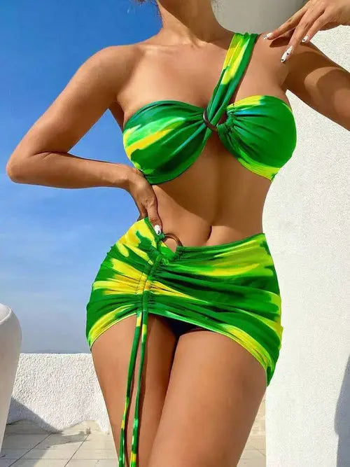 Gradient Color Three-piece Bikini Lingerie Fashion Taupe Oliver
