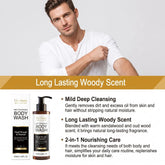 OceAura Sandalwood Body Wash Full Body Refreshing Scent Long Lasting Fragrance Cleanser Soothing Skin Care Non-irritating Odor Control Shower Gel Khamik Shop Online