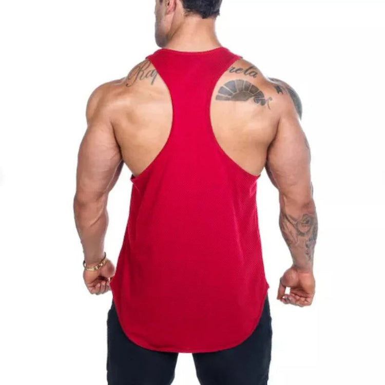 Summer Mesh Mens Fitness Tank Tops Y-back Bodybuilding Sleeveless Vests Mesh Quick Dry Gym Clothing Running Sport Muscle Shirts Khamik Shop Online