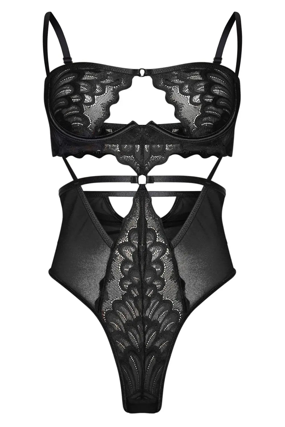 Lace Hollow out Bodysuit Jade