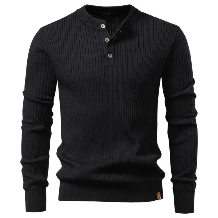 UNITIM Man Knitted T-shirt Simple Solid Color Round Neck Male Top Slim Comfortable Long Sleeve Casual Versatile Men Polo Shirt Khamik Shop Online