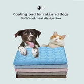 Pet Summer Ice Silk Cooling Pad, Large Medium Small Dogs Cats, Breathable Non-Slip Bite-Resistant Easy Wash, Universal Pet Mat Khamik Shop Online