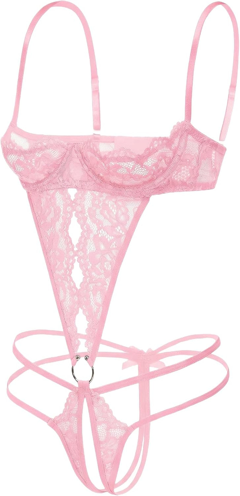 Lingerie for Women Underwire Sexy One Piece Lace Babydoll Bodysuit