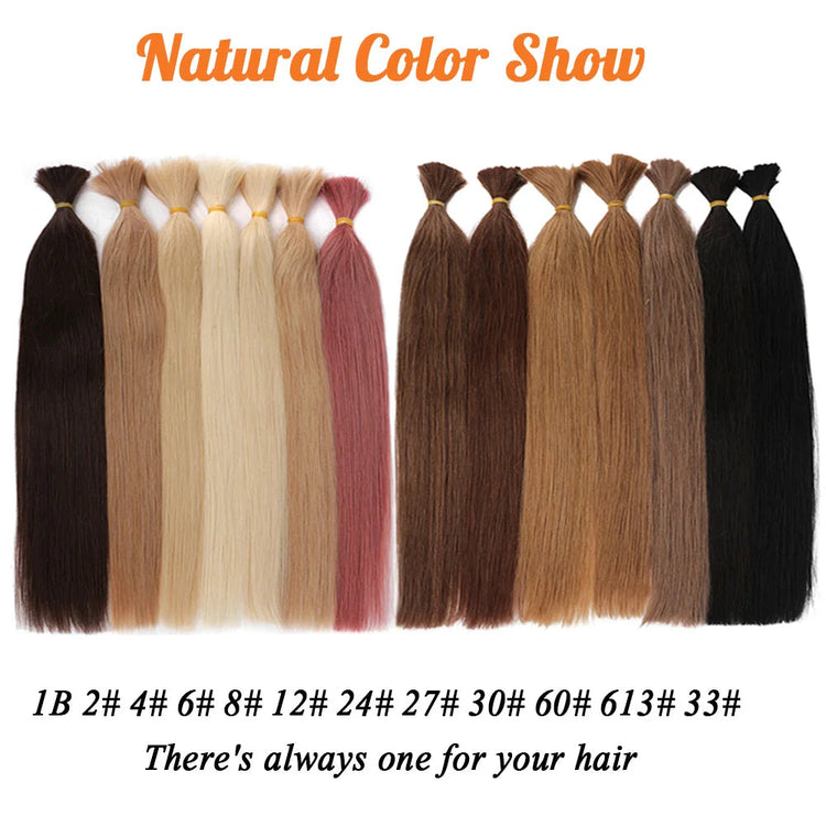 100% Real Human Hair Bulk Blonde no Weft Honey Hair Bulks Vietnamese Virgin Hair Straight Weaving Hair for Braiding Khamik Shop Online