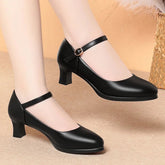 5cm Heels Flight Attendant Work Shoes Women Black Soft Comfortable Pumps Non-Slip Office Shoes for Standing All Day, Size 35-40 Khamik Shop Online