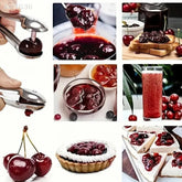 NexaHome Stainless Steel Cherry Fruit Kitchen Pitter Remover Olive Corer Remove Pit Tool Seed Gadge xkdae Khamik Shop Online