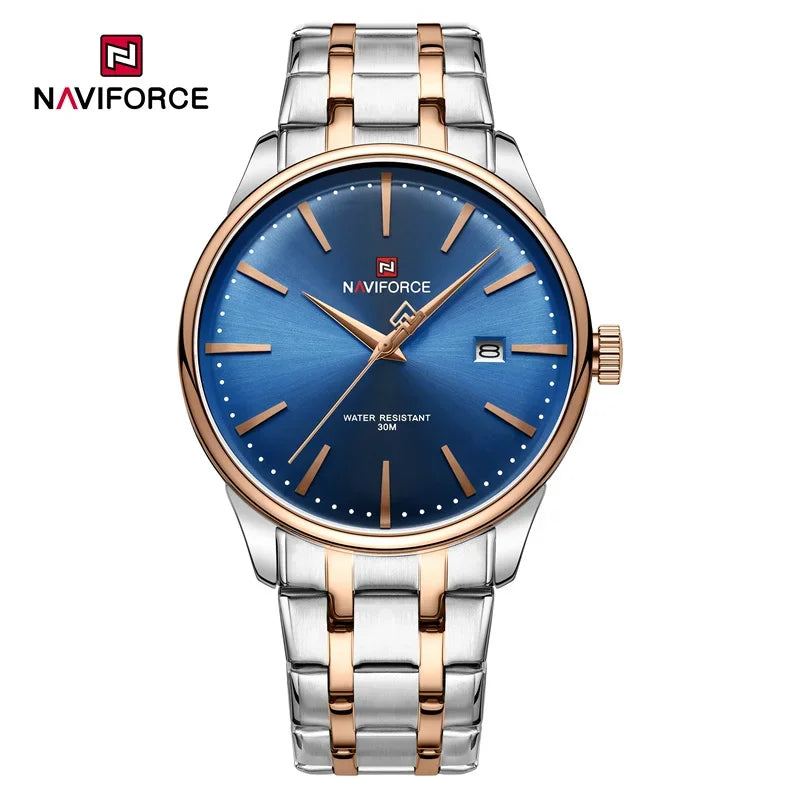 Luxury Men'S Calendar Watches Waterproof Fashion Business Stainless Steel Strap Quartz Wristwatches Relogio Masculino