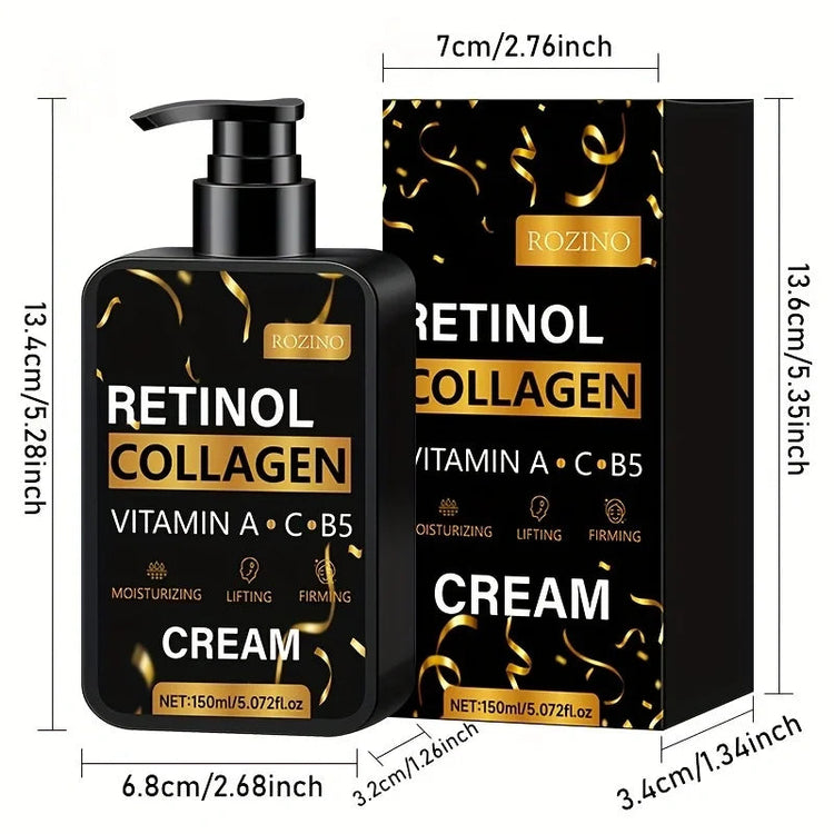 Retinol Collagen Face Cream with Vitamin C B5, Anti-Aging Skin Tightening Moisturizer for Wrinkles and Fine Lines, Firming Lifting Facial Lotion for Dull Skin, Summer Daily Hydrating Skin Care, Fast Absorbing Non-Greasy Formula, 150ml/5.072fl oz Khamik Shop Online