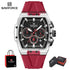 NAVIFORCE Mens Sport Watches 5ATM Waterproof Chronograph Tonneau Silicone Strap Luminous Casual Quartz Male Wristwatch Gifts box Khamik Shop Online