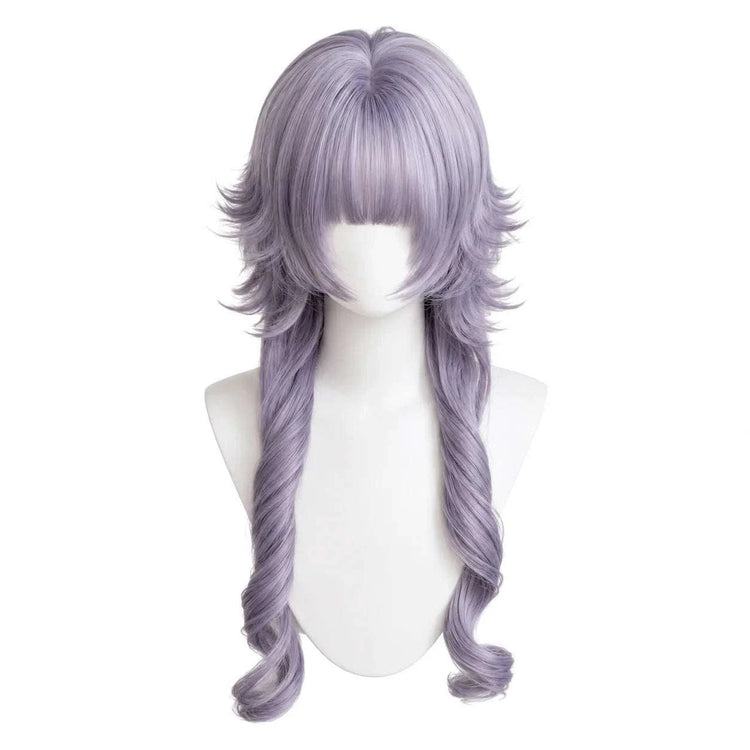 Lavender Purple High Level Comes with Anti Stiff Jellyfish Head and bangs Daily Top Synthetic Full Head Set Khamik Shop Online