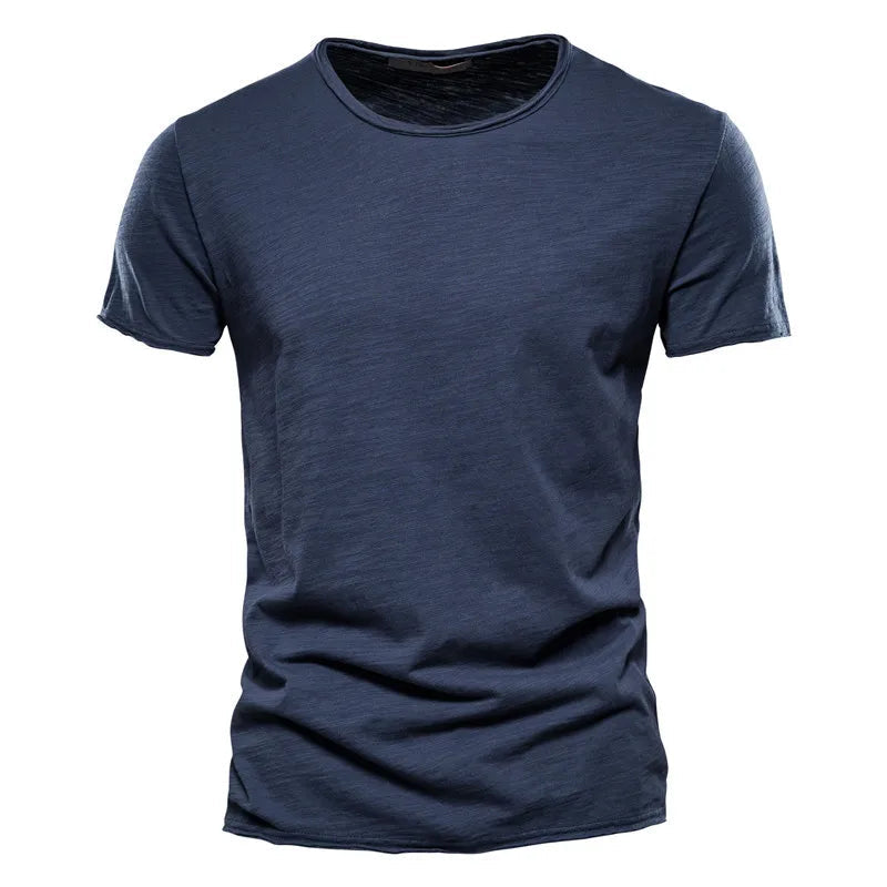 100% Cotton Men T-shirt Casual Soft Fitness Summer Thin T-shirts Men&