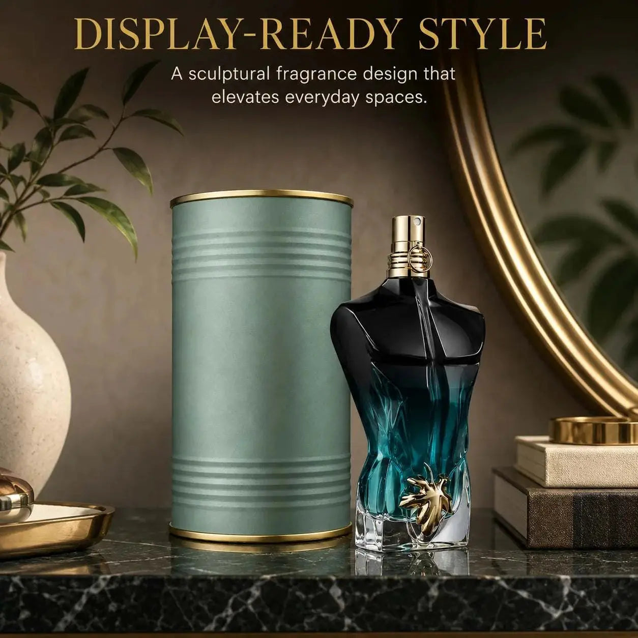 Premium Luxury Black Blue Torso Men Perfume 100ml 3.4oz CologneSpray Fresh Aquatic Scent Masculine LongLasting Metal Tin Gift Box Khamik Shop Online