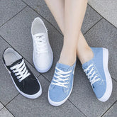2026 Spring Summer Women Canvas Sneaker Low Top Denim Sneakers Ladies Popular Flat Canvas Board Shoes Female Sapatos Femininos Khamik Shop Online