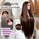 HD Chocolate Brown 13x4 Straight Lace Front Wig Brazilian 13x6 Full Lace Frontal Wigs For Women Remy Human Hair Wig Pre Plucked Khamik Shop Online