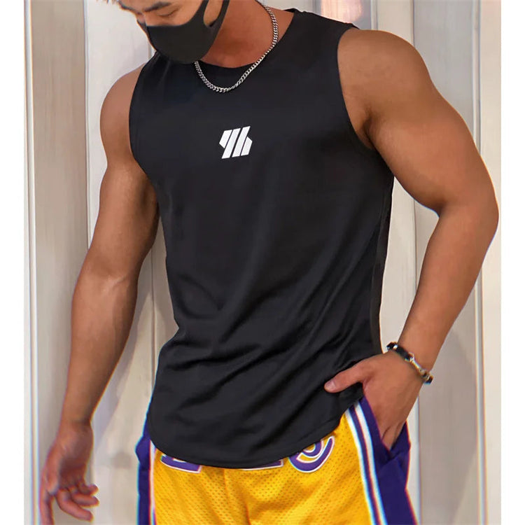 2025 newest Summer Gym Vest High Quality mesh Shirt Sleeveless T-shirts Men Tank Tops running Fitness Sports Vest men Clothing Khamik Shop Online