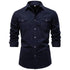 AIOPESON 2026 Business Cotton Pocket Shirt Long Sleeve Quality For Casual Slim Fit Solid Color Men Shirts Khamik Shop Online