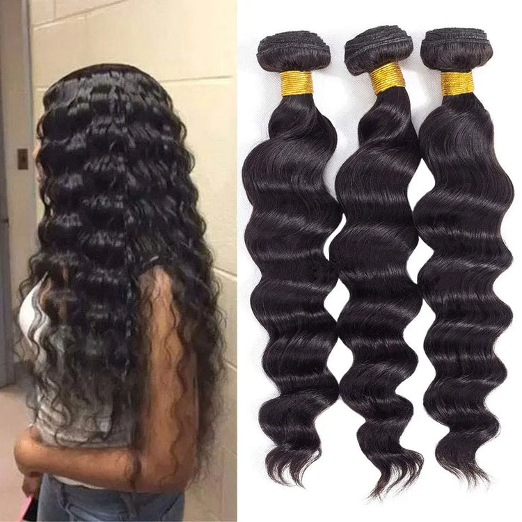 BeuMAX 10A Grade 3/4 Bundles Loose Body Wave Brazilian Human Hair Cerise Alfie