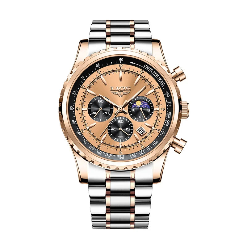 2025  Top Brand Luxury New Men Watch Quartz Man Watches Waterproof Luminous Watch for Men Date Chronograph Sport Wristwatch
