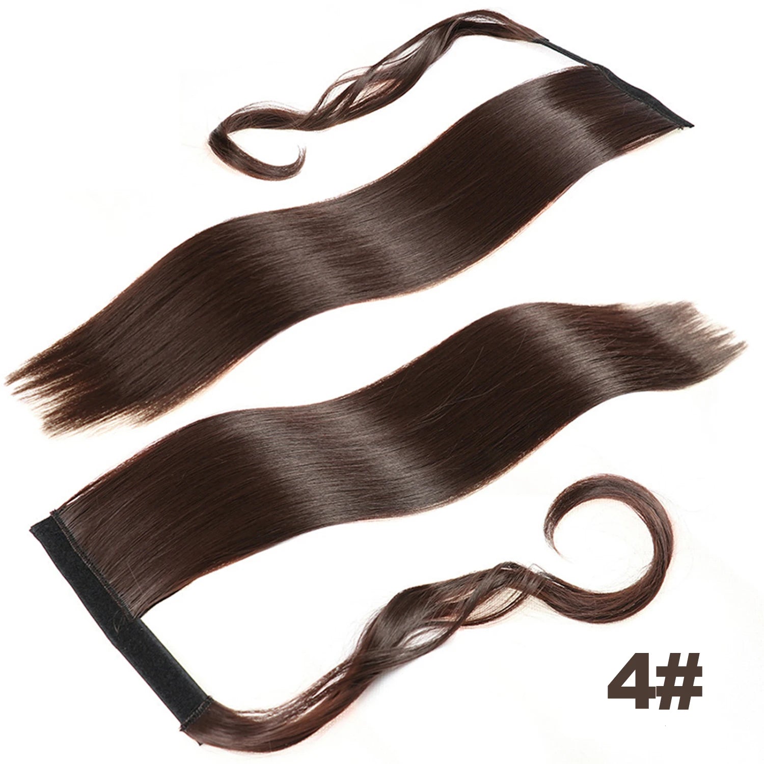 Straight Long Ponytail Extensions 22inch Natural Black Wrap Around Synthetic Hair Piece Pony Tail Hair Hairpieces for Women Girl Khamik Shop Online