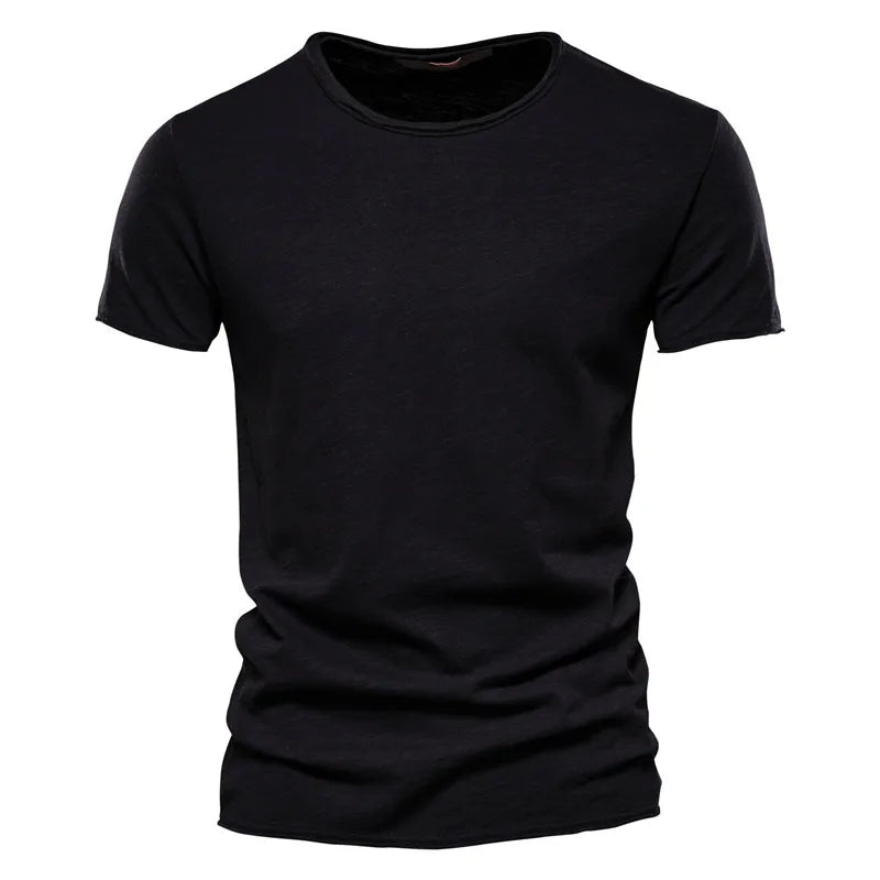 100% Cotton Men T-shirt Casual Soft Fitness Summer Thin T-shirts Men&